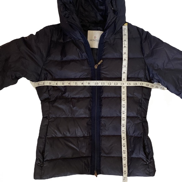 Moncler Angers Giubbotto Down Hooded Puffer Jacket. Deep Navy. Sz XS / Small - Picture 12 of 14